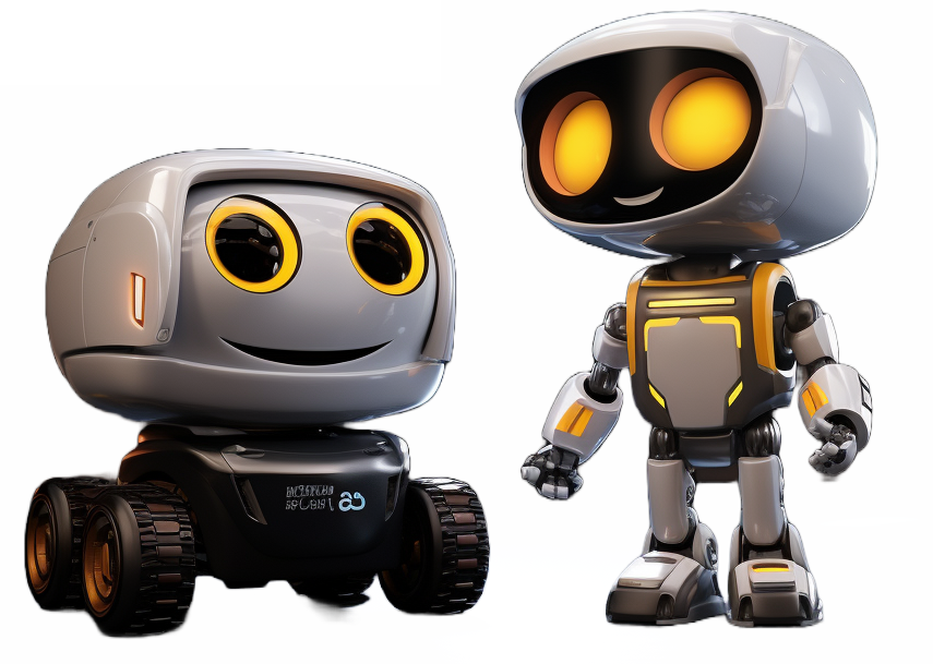 two cute robots