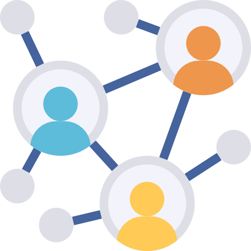 icon of people sharing over network